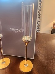 Vera Wang Gold Love Knots Wedgwood Toasting Flutes