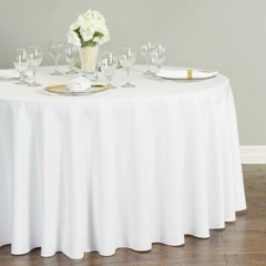 5 Round 120″ inch Tablecloth LOT Polyester Table Cover 23 Colors USA WEDDING