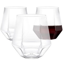 40 Pack Plastic Stemless Wine cocktail Whiskey Champagne Clear-40 Pack