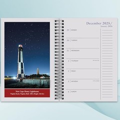 2026 Planner, Weekly & Monthly 16-Month Planner Great American Lighthouses