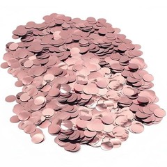 Metallic Foil Confetti 8000 Pcs Shiny Round Table Confetti for Fill Rose Gold
