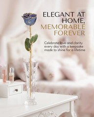 Forever Rose Hand-Dipped in 24K Gold, Tanzanite-Inspired December Birthstone …