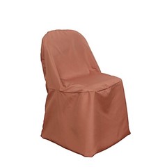 50 Terracotta Polyester FOLDING Flat CHAIR COVERS Wedding Party Banquet