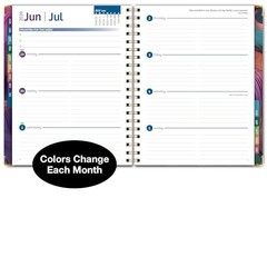 HARDCOVER 2026 Planner, 7″x9″: 14 Months (November 2025 7″ x 9″ Pastel Peacock
