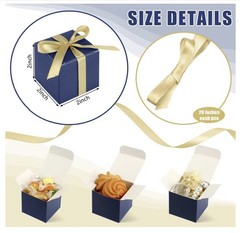Navy Blue Party Favor Boxes – 2 x 2 x 2 inches, Pack of 50