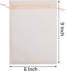 50 Pcs 6×9 Inches Organza Bags Wedding Party Favor Gift Bag Drawstring