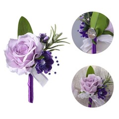 Artificial Flowers Boutonniere Men Groom Boutonniere Romantic Practical Simple