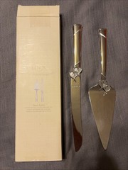 Lenox True Love 2-Piece Dessert Set Cake Knife & Server 13″ Wedding Cake Silver