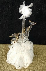 Beautiful Unique Glass Dolphin Wedding Cake Topper
