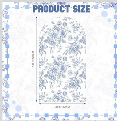 New Out Of Box Fabric For Backdrop Arch Blue White Floral 7.2 ft
