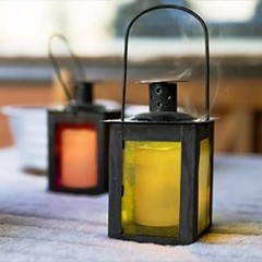 Large Outdoor Waterproof Flameless Candles with H04# Ivory 2pack Waterproof
