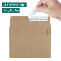 Eupako 5×7 Envelopes Self Seal 250 Pack, A7 Brown(5.25×7.25 Inches), Brown