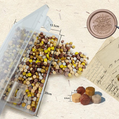 Bulk Envelope Sealing Wax Beads – 14Oz Gold Series, 1200-Piece Mixed Colors for