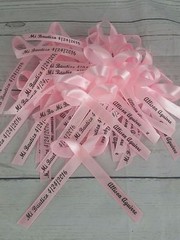 Personalized Ribbon Bow Wedding Favor Baby Shower Birthday Bridal 25 Quinceanera