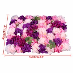 6*Artificial Flower Wall Panel Indoor Outdoor Flower Wall Panel For WeddingDecor