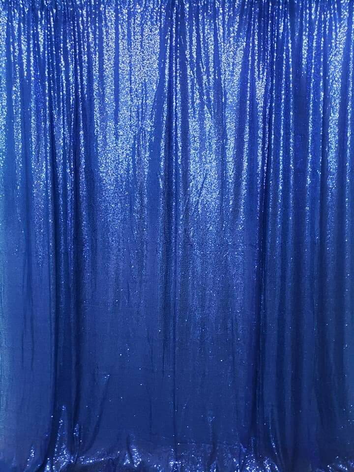 SILVER 8 ft x 8 ft Sequined Backdrop Curtain Wedding Party Booth Decorations