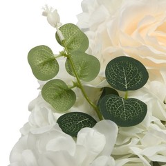 3D Flower Wall Panel-12pcs Artificial Flower Wall Background Rose Wedding Wall