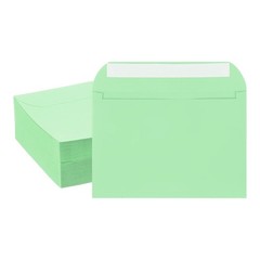 100 Pcs Self Sealing Envelopes 7.8×5.5 Inch for Invitations A7 Light Green