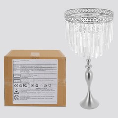 Elegant Acrylic Flower Stand with Crystal Pendants for Weddings & Events