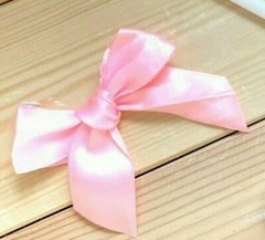 6cm Pre-Tied Satin Bows 20mm Ribbon Pink & Rose Gold Gift Car Wedding Decoration