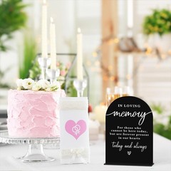 Acrylic Wedding Sign, In Loving Memory Table Decor, Ceremony Reception, Black