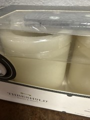 Threshold LED Pillar Candle Set 2PK 3in Cream Color