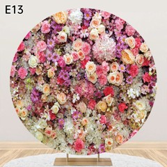 Flowers Wall Round Photography Background Wedding Arch Stand Cover Backdrop