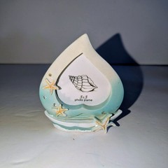 Nautical Beach Small Blue Frame Ideal Wedding / Banquet Table Marker Lot Of 7