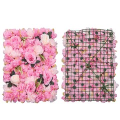 12* Artificial Flower Wall Silk Rose Dahlia Greenery Backdrop for Wedding Party