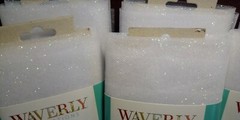 Waverly White Tulle w/Green Glitter 4 pkgs. + 1 Free (each 3 yd. pkg. 108″x54″)