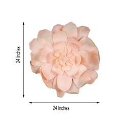 4 pcs 24″ Blush Artificial Daisy Flowers for Wall Backdrop Party Wedding Craft
