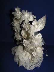 New Vintage Wilton MOONLIT SNOW Wedding Cake Top, Black Suit # 114-201