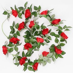 Rose Flower Garland 5pack 41Ft Artificial Fake Rose Garland Vine Artificial Flow