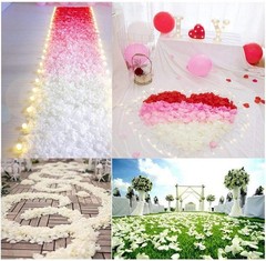 Rose Petals Ivory 1200pcs Fake Flower Petals Artificial Silk Rose Petals for Gir