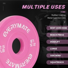 Everymate Change Weight Plates 1.25Lb 2.5Lb Set Fractional Plate Olympic Bumper