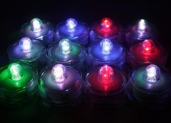 New 12 pcs Multi-Color Changing underwater LED Submersible Candles LED tealights