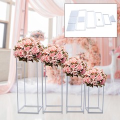 4x Metal Flower Rack Vase Stand Prop Geometric Column Wedding Party Decor 4-Size