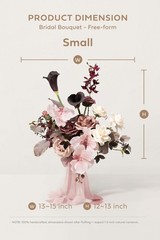 Ling’s moment Dusty Rose Wedding Bouquets for Bride, Pink Bridal Bouquets for…