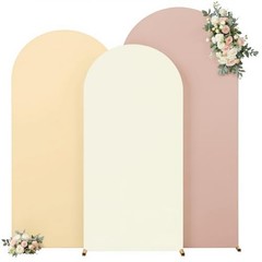 Boho Arch Backdrop Cover 7.2FT 6.6FT 7.2FT, 6.6FT, 6FT Nude Champagne and Cream