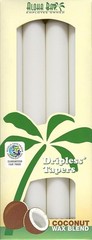 Aloha Bay Coconut Taper Candle – Dripless, Unscented 9 Inches w/ 4 PK, White