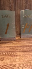 Handmade Wedding Table Numbers 1 To 14 Sea Glass Inspired Mint And Copper