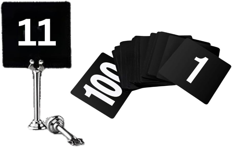 FAVSTOCK Double Sided Plastic Table Numbers for Restaurant, Wedding Seating
