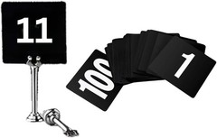 FAVSTOCK Double Sided Plastic Table Numbers for Restaurant, Wedding Seating