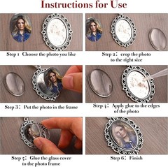 Personalized Wedding Bouquet Charm Making Kit – Silver Lacy Frame & Cabochons