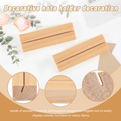 20 Pieces Wood Place Card Holders, Wooden Table Number Holder Stand Clamps3948