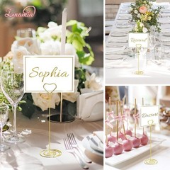 16pcs Place Card Holders, 8.75 Inches Tall Table Number Holders, Gold Picture