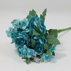 Artificial Silk Rose Flower Bouquet (NO.7) – 5 Colours Wedding Centrepiece Decor