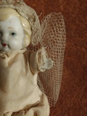 Vintage Bisque Porcelain Bride & Groom Wedding Cake Topper Figurines Set of 2