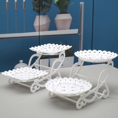 1/2pcs Cake Stand Dishes Cupcake Snacks Plates Three-layer Creative Fruit Basket