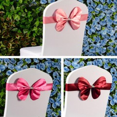 10PCS Chair Cover Bow Slider Sashes Wedding Birthday Party Cocktail Hotel Decor